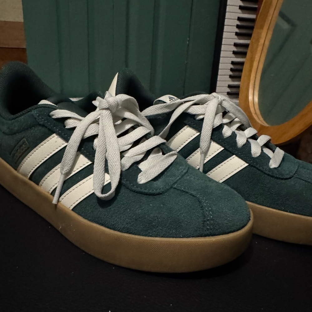 adidas Forest Green and White Women's Sneakers